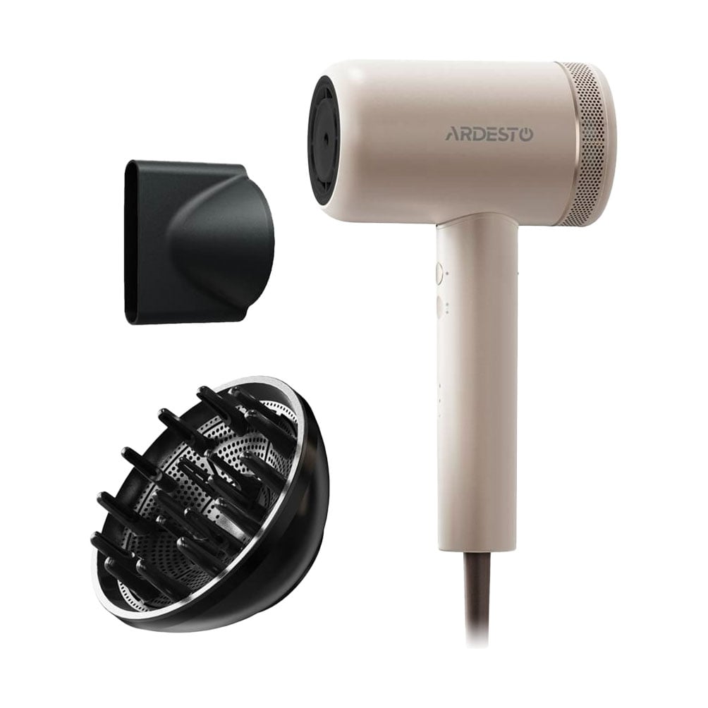 Фен для волосся Ardesto Pearl Cream з насадками концентратор та диффузор, бежевий (HD-Y702PERL)